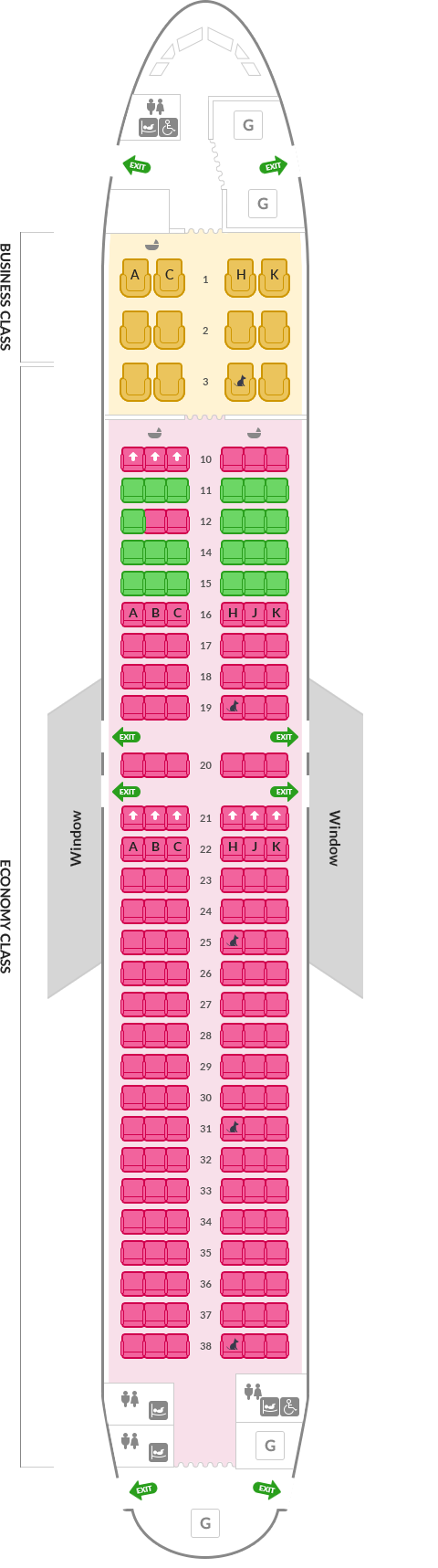 Asiana Airlines Airbus A Neo Seat Map