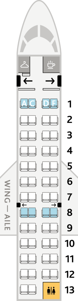 Air Canada Bombardier CRJ200 Seat Map