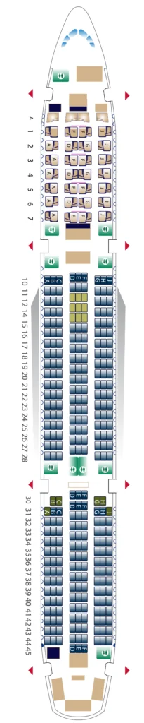 Air Mauritius Airbus A350-900 Seat Map