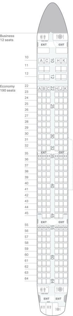 Cathay Pacific Airbus A321neo Seat Map