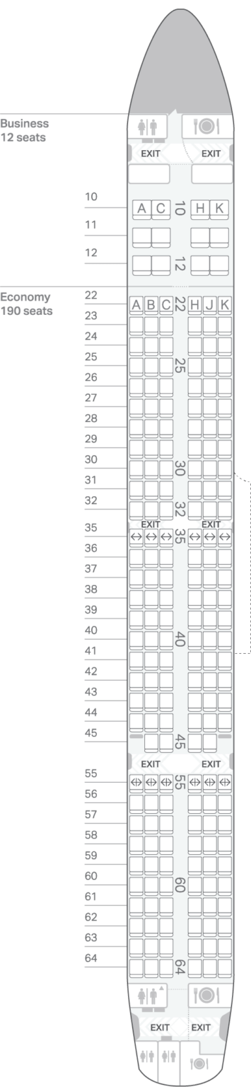 Cathay Pacific Airbus A321neo Seat Map