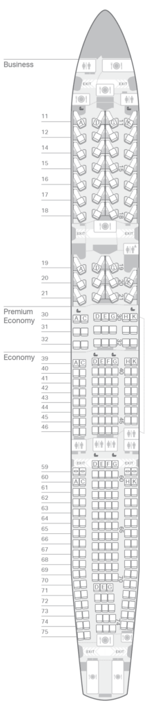 Cathay Pacific Airbus A330 Seat Map