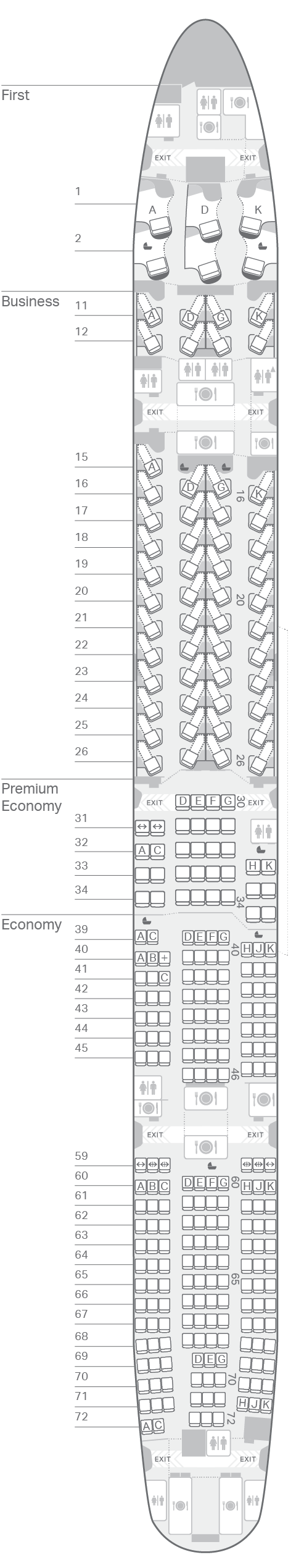 Cathay PacificBoeing 777-300-2 Seat Map