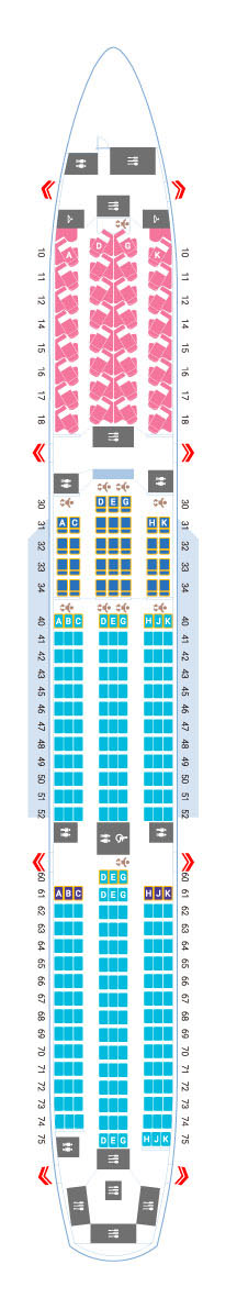 China Airlines Airbus A350-900 Seat Map