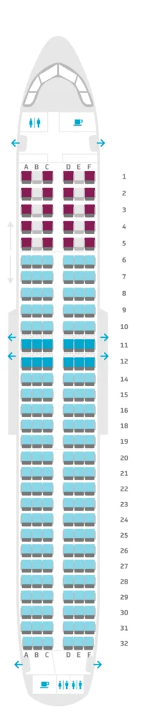 Eurowings Discover Airbus A320 Seat Map