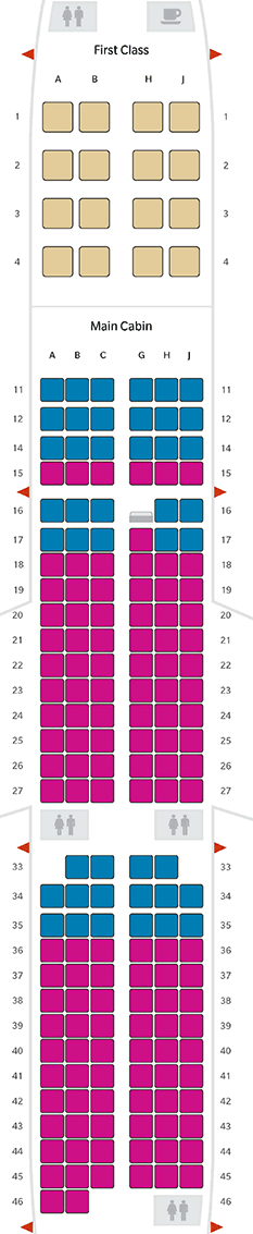 Hawaiian Airlines Airbus A321neo Seat Map