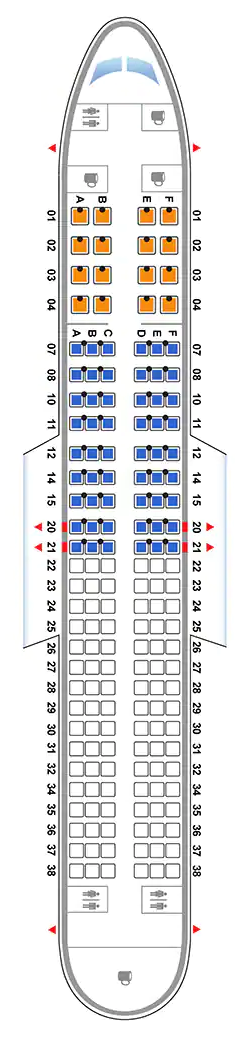 United Airlines Boeing 737-800-2 Seat Map