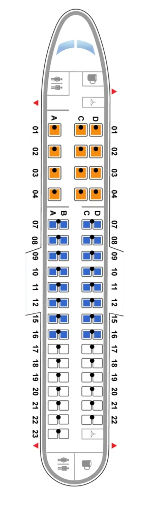 United Airlines Embraer EMB 175 Seat Map